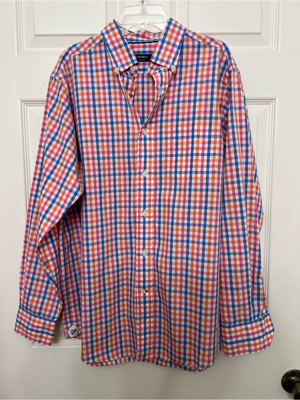 Cremieux Shirt Men's M Multicolored Plaid Classic Long Sleeves Button Up